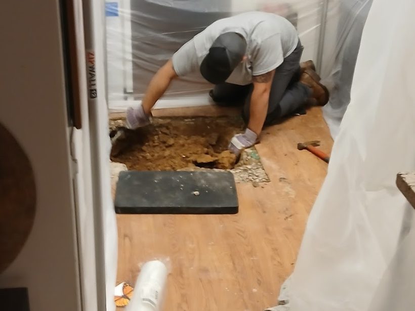 Repiping behind the wall